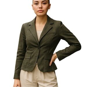 💙SALE 3/$25 ZARA Military Cropped Jacket Army Green Blazer S